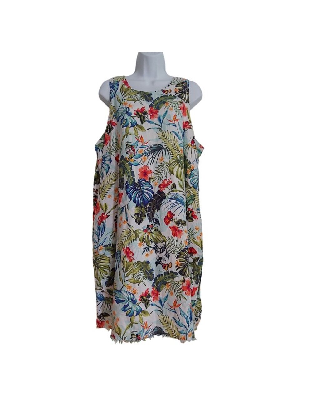 Disney x Tommy Bahama Jungle Jubilee Linen Dress Mickey Minnie Tropical Aloha XL